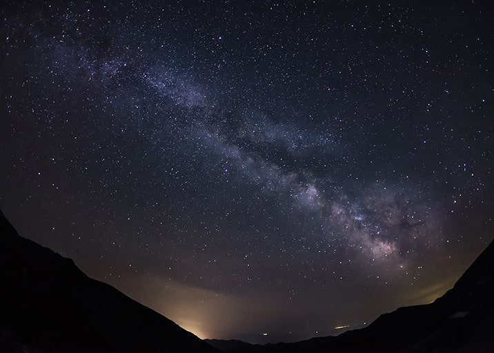 清里星のふるさと館と天の川